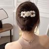 Presilha de Cabelo Flor de Pelúcia para Mulheres, Grampo para a Parte de Trás da Cabeça, Piranha, Presilha Jacaré, Acessório de Cabelo para o Ano Novo de 2026