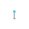 Bola de goma esmerilada acrílica lip nail varilla en T de acero inoxidable 16G color caramelo lip nail aretes joyería para piercing