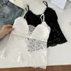 2787# Estilo Desejo Puro Sutiã Camisola Sexy de Renda com Bojo Afinando Valorizando Costas Bonitas Top Versátil Verão