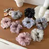 Estilo Coreano Doce Suave Malha Bolha Floral Prendedor de Cabelo Anel de Intestino Grosso Super Fada Coque Prendedor de Cabelo Acessórios de Cabelo Fofos