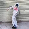 Directamente del fabricante: Nuevos Pantalones Casuales de Retazos a Cuadros para la Temporada de Primavera para Hombres y Mujeres, Corte Holgado, Pierna Recta Ligeramente Acampanada, Pantalones Deportivos de Chándal, Transfronterizo