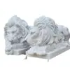 Talla en Piedra Fabricante de Leones de Piedra Tallado Estilo Occidental Tallado Estilo Europeo León de Mármol Blanco Decoración de Animales Adornos para Plaza y Áreas de Entrada de la Comunidad