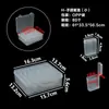 Herramientas de arte de uñas al por mayor caja de aparejos de pesca transparente cuadrada subcaja caja de accesorios para uñas caja de almacenamiento de tarjetas para uñas de desgaste