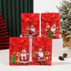 Bolsa de Tela Navideña, Bolsa de Regalo, Bolsa de Caramelo de Dibujos Animados, Bolsa de Regalo de Muñeco de Nieve y Reno, Bolsa de Regalo de Papel Blanco para Nochebuena