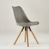 Silla Tulipan Industrial Imus Silla de Oficina Creativa Silla de Computadora Simple Tapizada Puleather Silla de Café Nórdica