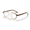Nuevas gafas Rayan poligonales anti luz azul para hombres y mujeres, elegantes y casuales, montura simple estilo coreano para estudiantes miopes