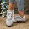 Zapatillas de entrenamiento alemanas de talla grande para mujer transfronterizas, zapatillas deportivas, nuevo modelo 2026, zapatos planos de bloqueo de color retro europeos y americanos para mujer, venta al por mayor