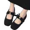 2026 Outono Inicial Novo Estilo Sapatilhas Elegantes com Saia Sapatos Mary Jane de Lã Cinza Sapatos Femininos Sapatos de Corte Baixo