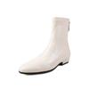 Estilo Coreano Simples e Cool Botas Slim 2025 Inverno Salto Baixo Grosso Bico Redondo Elásticas Emagrecem Botas Curtas Tamanhos Grandes e Pequenos para Mulheres Podem Ser Devolvidas