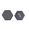 Lata Personalizada para Chá Vazia Caixa de Embalagem para Chá Preto Caixa de Presente Caixa de Sândalo Criativa Chinesa Caixa Hexagonal para Armazenamento de Chá