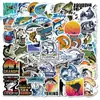 50Pzs Pesca al Aire Libre Populares Pegatinas de Graffiti Transfronterizas Estuche de Carrito de Equipaje Pegatinas para Portátil