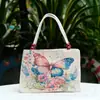 Nova Bolsa de Lona Bordado de Seda Dourada Dupla Face Bordado Étnico Casual Bolsa de Mão Bolsa de Alta Qualidade para Mulheres Bolsa de Mão Bolsa de Tecido
