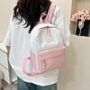 Otoño 2026 Nuevo Lindo Gran Capacidad Alto Valor Estampado de Estrellas Bloque de Color Casual Versátil Bolso Cruzado de Hombro Único/Doble