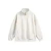 Sudadera con capucha americana de media cremallera y cuello alto para hombre 2026 Nuevo Otoño Invierno Estilo Perezoso Holgado Top Casual Holgado Chaqueta