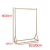 Tienda de Ropa Colgador Exhibidor Dorado Barra para Colgar Ropa de Pie Estante para Ropa de Niños Exhibidor para Tienda de Ropa de Mujer