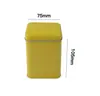 Caja de té de hojalata, portátil para viajar, lata cuadrada de color sólido, caja de dulces para bodas, caja de embalaje, lata de té, en stock