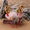Pinza para el cabello navideña Tocado Accesorios para el cabello navideños Moño de felpa para mujer Otoño e invierno 2024 Lavar la cara Diadema navideña