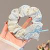 Versión Coreana Lindo Crema Dulce Niña Liga para el Cabello, Scrunchie de Lazo Estilo Mori, Cuerda para el Cabello de Cola de Caballo Sobredimensionada de Alta Gama