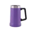 Taza de Cerveza Brasileña de 24 oz con Asa, Gran Capacidad, Portátil para Uso en Exteriores, Oficina, Coche, Taza Térmica con Caja de Regalo