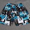 Shorts infantis finos de verão 2024 Calças de praia estampadas respiráveis para meninos e meninas Calças casuais infantis de cinco pontos de tamanho médio e grande