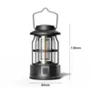 Linterna de Camping Retro Recargable Luz de Ambiente para Tienda de Campaña Iluminación Exterior Luz Colgante para Campamento Luz Cob para Campamento