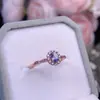Anillo de Tanzanita Natural con Color de Fuego Brillante, Incrustación Fina de Plata 925, Piedra Principal 4*5mm Tanzanita Natural, Soporta Inspección