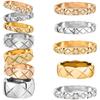 Anillo coco estilo Xiao Xiang CNC versión alta versión estrecha versión ancha anillo de pareja anillo de oro rosa de 18k alta retención de color