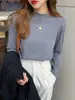 Suéter de Punto de Cachemir Nuevo para Mujer, Ropa Interior de Cuello Alto para Otoño e Invierno, Diseño de Top
