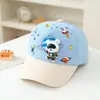 Chapéu Versátil para Bebês e Crianças Pequenas da Primavera de 2026 Chapéu de Boné de Baseball com Bordado de Patch de Desenho Animado para Crianças Chapéu da Moda Estiloso com Proteção Solar