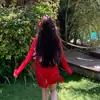 Bikini Nuevo Corea del Sur Pecho Pequeño Push-up Cubre Vientre Adelgazante Cintura Alta Espalda Descubierta Aguas Termales Dividido Natación Aguas Termales para Mujer