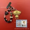 Llavero de tela con logo de empresa personalizado Cadena para teléfono móvil Angela Lámina de oro puro Oro 999 Regalo de aniversario