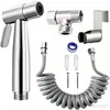 Companheiro de Banheiro Doméstico Válvula Triângulo de Uma Entrada e Duas Saídas Bidet de Banheiro Pistola Pulverizadora Booster de Alta Pressão Pistola de Água