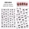 Pegatinas de Uñas con Lazo Transfronterizas, Lote Mixto de Varios Estilos, Pegatinas de Uñas de Superficie Plana para Salones de Uñas, Pegatinas de Uñas con Lazo DIY, Estilo Dh
