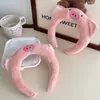 Hucha Huhu~ Lindo Paquete de Pelo de Peluche Rosa Diadema para Mujeres para Lavarse la Cara y Maquillarse Diadema para el Cabello Accesorios para el Cabello para Otoño e Invierno
