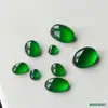 Anillo Ovalado Cara de Ágata Imitación Pasador Verde Incrustado Sensación Forma de Huevo DIY Resina Gato Ojo de Gema Material Pegatina