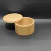 Pote de Sal de Bambu Mais Vendido na Amazon Transfronteiriço Garrafa de Condimento para Cozinha Suprimentos de Cozinha Caixa Redonda de Condimento de Bambu