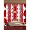 Adesivos de Palavras Felizes Longos para Casamento, Penduricalhos para Cortina, Conjunto de Decoração para Quarto de Casamento, Decoração de Quarto de Casa Nova, Guirlanda de Borboletas para Quarto