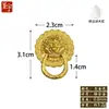 Chengyu A062 Caixa de Vinho Alça de Cabeça de Leão Alça Antiga Alça de Cabeça de Leão Caixa de Presente Fivela Decorativa Bronze Vermelho Leão