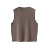 26 Chaleco de punto sin mangas para mujer, nuevo para Otoño/Invierno, corte holgado, cuello redondo y en V, mezcla de cachemira y lana
