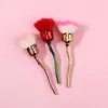 Brocha de Maquillaje Personalizada en Forma de Rosa, Brocha Pequeña de Polvo de Cintura Delgada, Brocha para Rubor, Pincel para Uñas, Herramienta Transfronteriza de Cerdas Suaves, Cosméticos