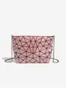 Bolso cuadrado de cadena nuevo estilo coreano y japonés para primavera/verano, patrón de rombos geométricos, versátil, moderno, simple, adecuado para ir al trabajo, bolso de mano pequeño versátil