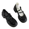 Zapatos Mary Jane de plataforma de cuero negro para mujer, nueva colección otoño 2026, estilo británico moderno, diseño retro, con tacón grueso para mayor altura