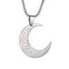 Directo de fábrica transfronterizo en stock ins caliente nuevo acero inoxidable texto personalizado colgante de luna collar venta al por mayor