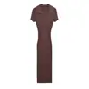 Comercio Exterior Otoño 2024 Nuevo Moda Femenina Estilo Europeo y Americano Ajustado Tejido de Canalé Vestido Largo 3471104