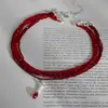 "Cruz" Nicho Gargantilla de Alta Gama Collar Rojo Retro Francés Cadena para Clavícula de Mujer Nuevo Estilo 2025