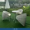 Muebles de exterior Patio B&B Terraza Villa silla de ratán creativa balcón ocio simple una mesa tres sillas combinación de mesa de té
