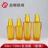 En stock 50 ml 100 ml botella cuadrada de aceite esencial para el cuidado del cabello botella cuadrada crema aislante agua limpiadora sub-botella Aceite Limpiador botella de vidrio