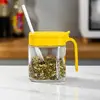 Caixa de temperos doméstica cozinha pote de vidro para temperos pote de sal glutamato monossódico caixa de armazenamento de pimenta pote de garrafa de tempero presente atacado