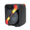 Novo áudio Bluetooth portátil de 4 polegadas, iluminação RGB portátil para exterior, pode ser equipado com microfone, uso de suporte para karaokê, alto-falante Bluetooth