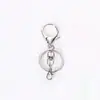Conjunto de três peças de chaveiro com fecho tipo lagosta, chaveiro de liga em forma de oito, pingente de boneco para mochila, acessórios de material DIY feitos à mão
